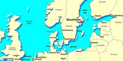 Stockholm zemljevid evrope