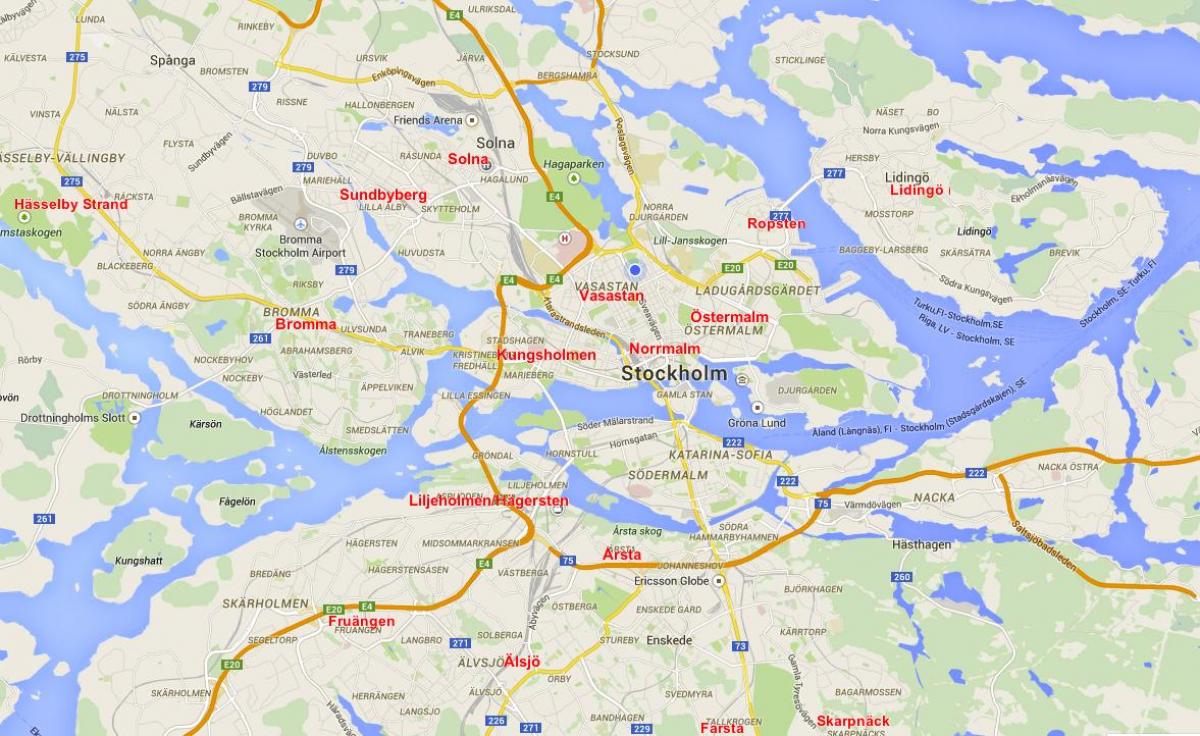 zemljevid bromma Stockholmu