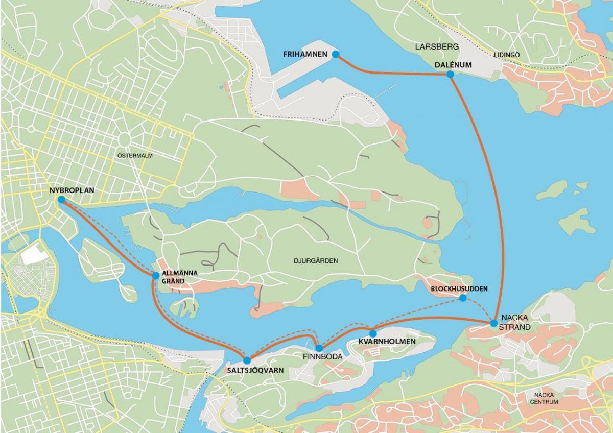 zemljevid frihamnen Stockholmu