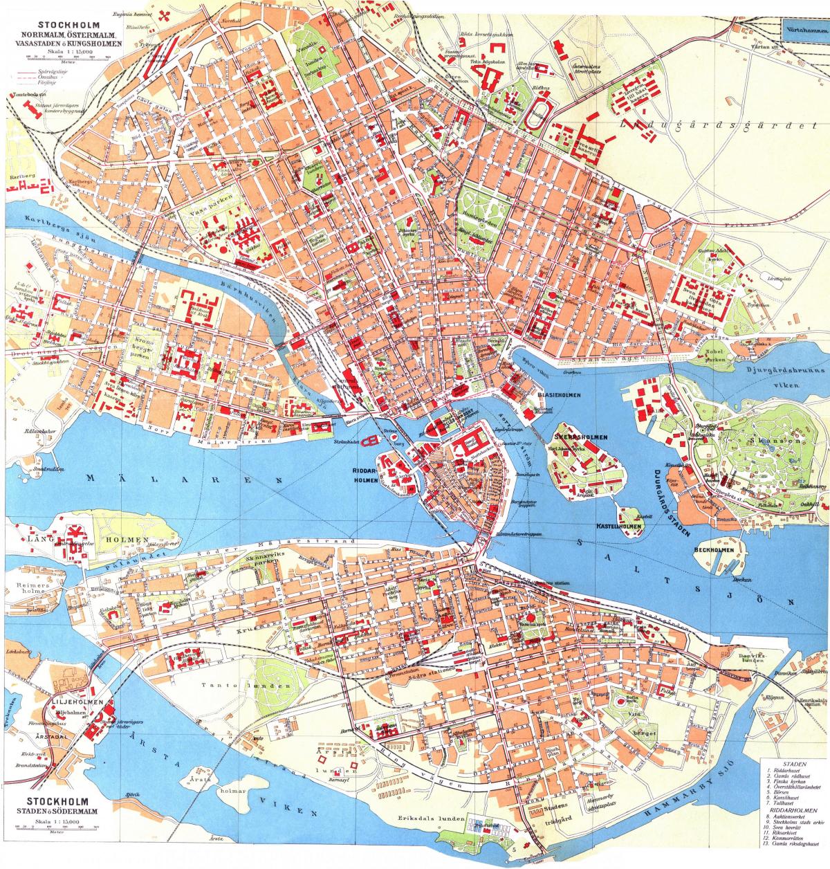zemljevid kungsholmen Stockholmu