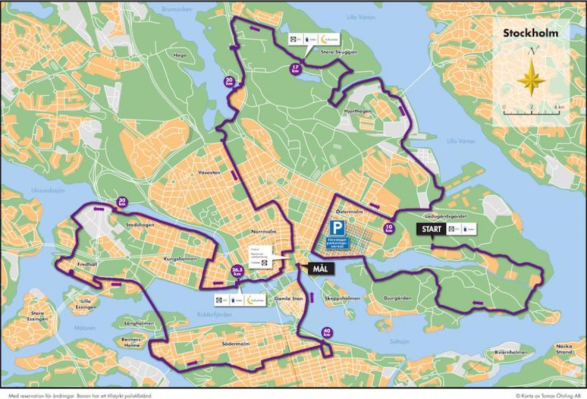 Stockholm kolesarski zemljevid