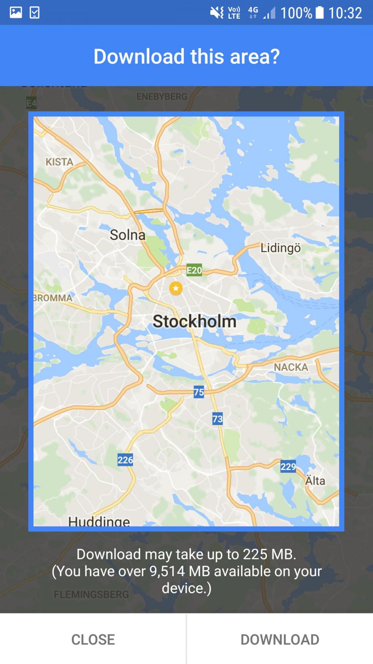 brez povezave zemljevid Stockholmu