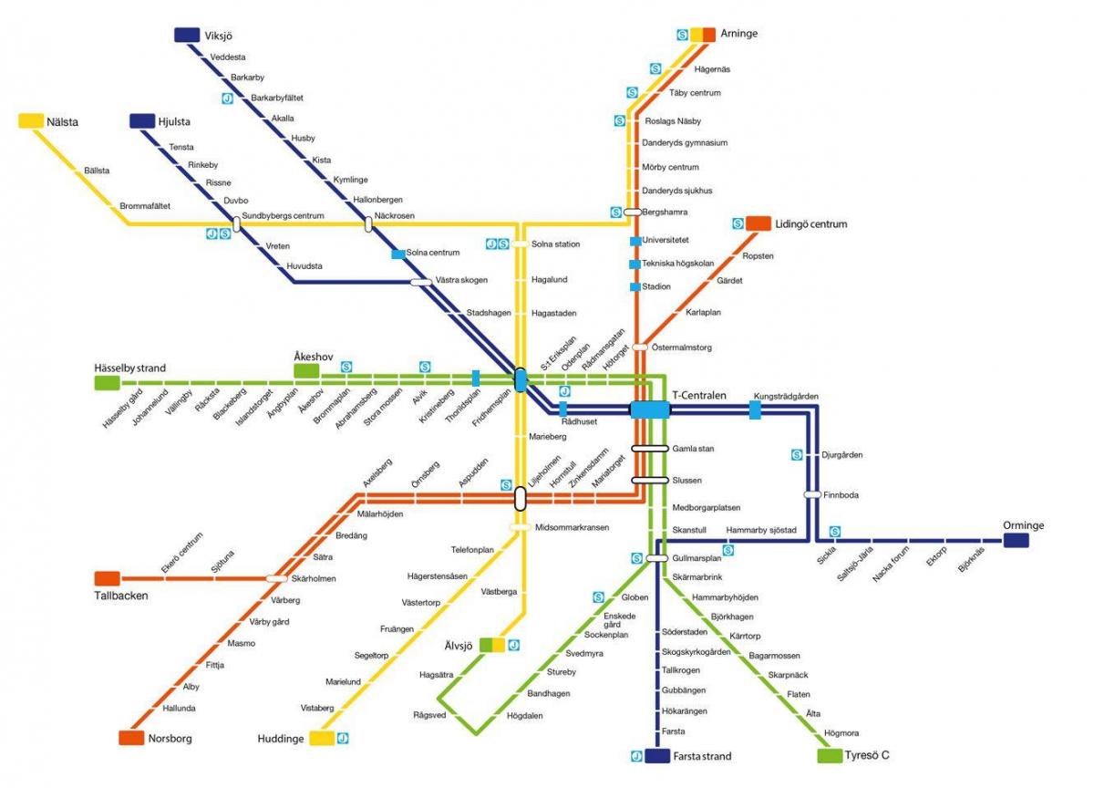 zemljevid Stockholmu metro umetnosti