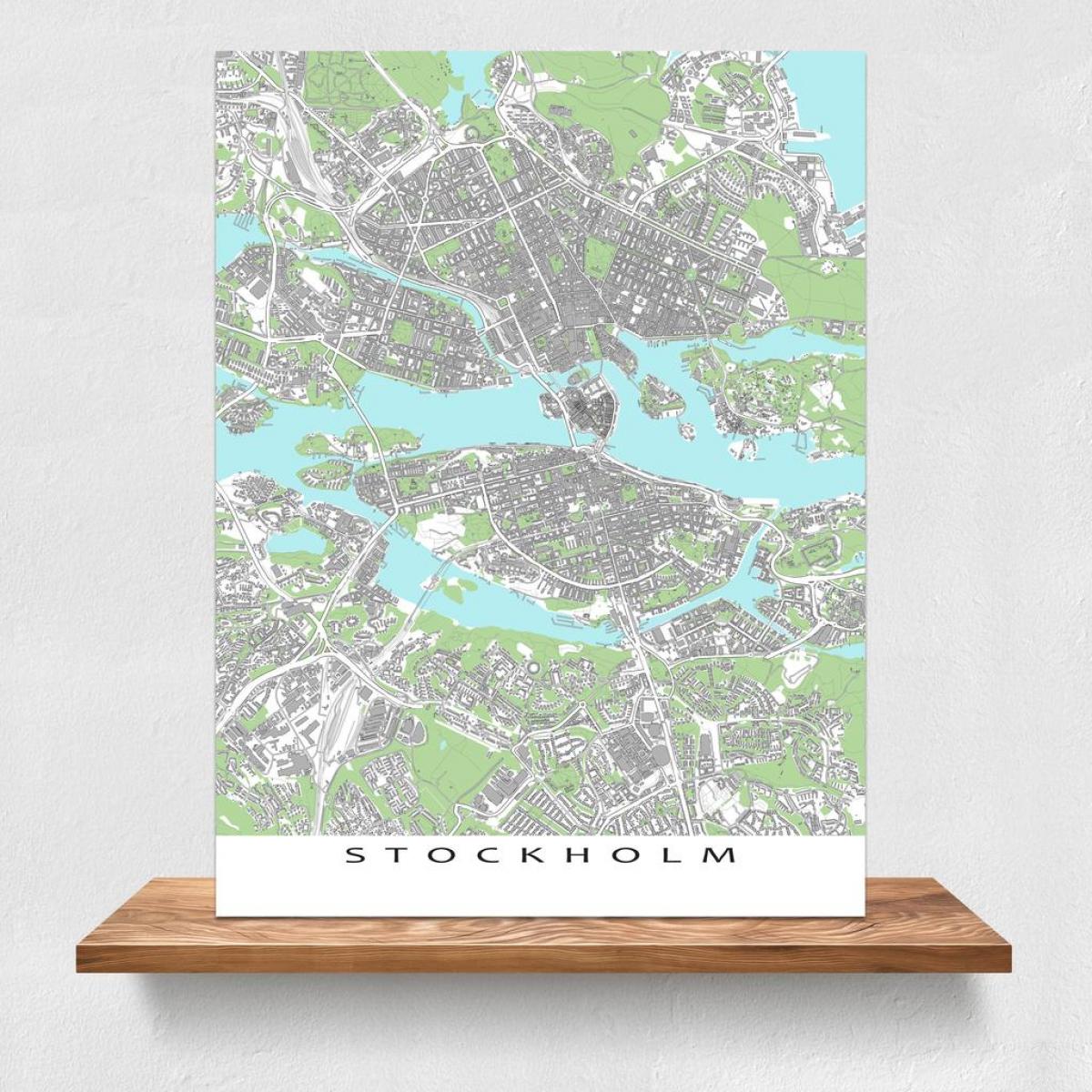 zemljevid Stockholmu zemljevid tiskanja