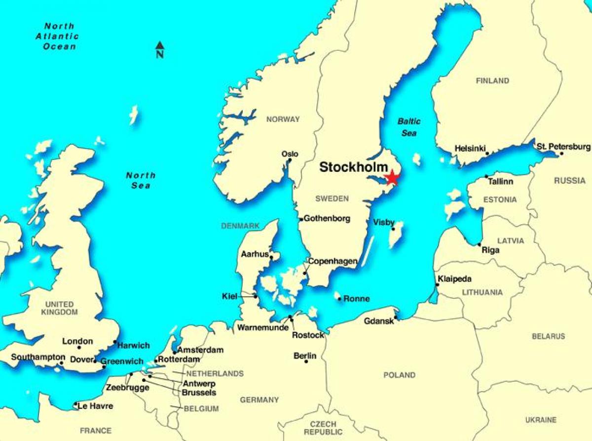 Stockholm zemljevid evrope