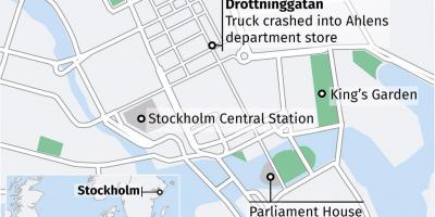 Zemljevid drottninggatan Stockholmu