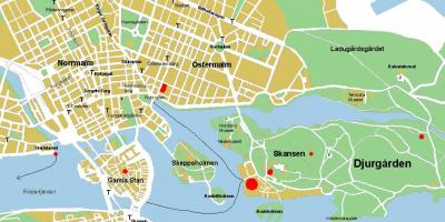 Gamla stan Stockholmu zemljevid