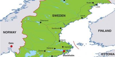 Glavno mesto Švedske zemljevid