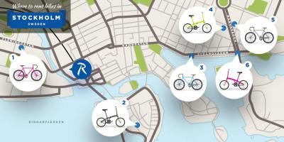 Stockholm mestna kolesa zemljevid