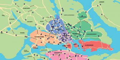 Zemljevid mestno kolo zemljevid Stockholmu