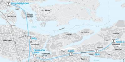 Zemljevid nacka Stockholmu