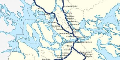 Stockholm pendeltag zemljevid