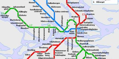 Javni prevoz v Stockholmu zemljevid