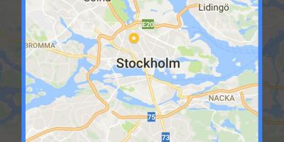 Brez povezave zemljevid Stockholmu