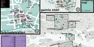 Zemljevid Stockholmu nakupovanje