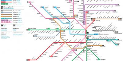 Metro zemljevid v Stockholmu
