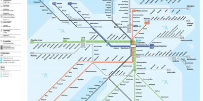 Zemljevid Stockholmu tranzitnega