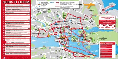 Stockholm turistični zemljevid