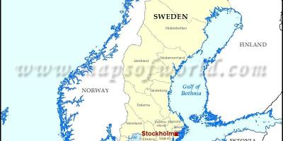Stockholm v svetovnem zemljevidu