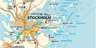 Stockholmu na zemljevidu