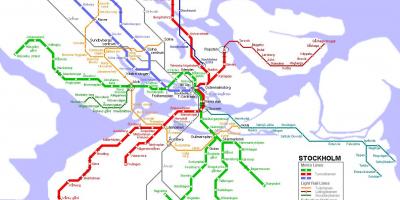 Švedska tunnelbana zemljevid