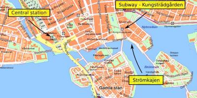 Stockholm centralne zemljevid